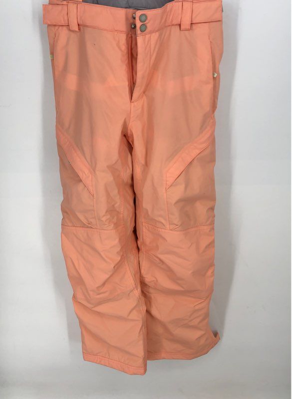 Lands&#39; End Women&#39;s Orange Waterproof Snow Bib Pants With Gloves - Size 6