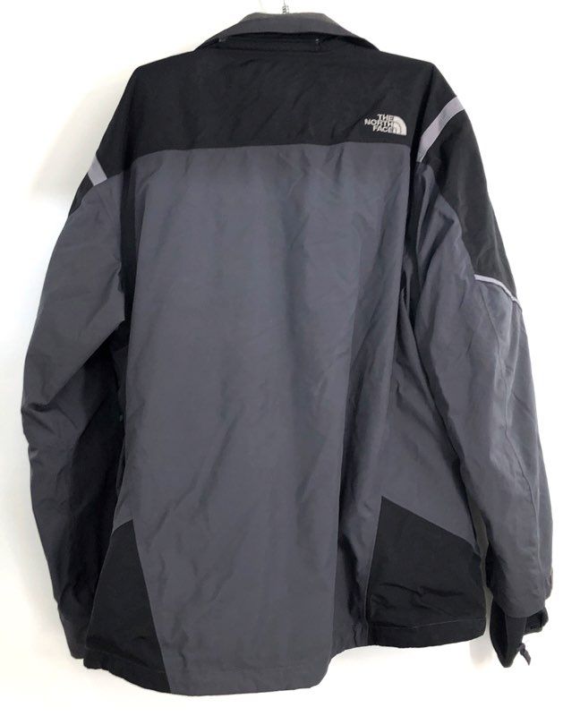 The North Face Men's Gray Black Technical Full Zip Hooded Shell Jacket Sz L