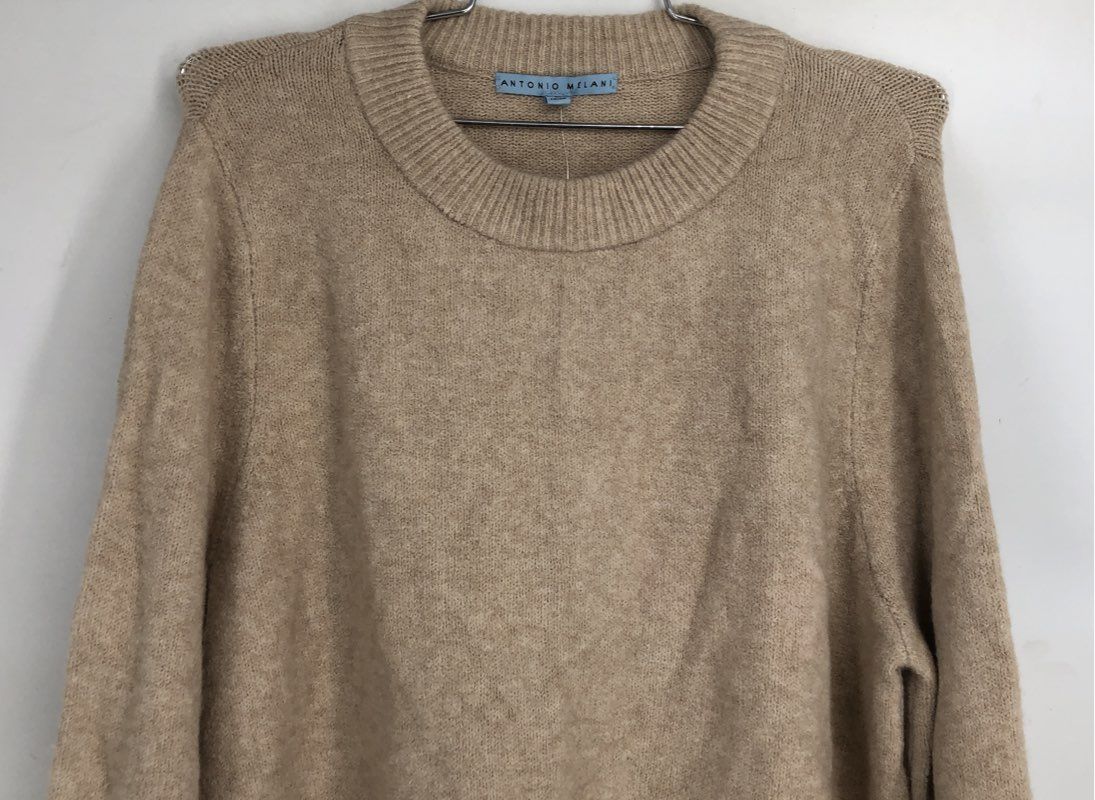 Antonio Melani Oatmeal Luna Split Hem Cuff Sweater Women's M NWT