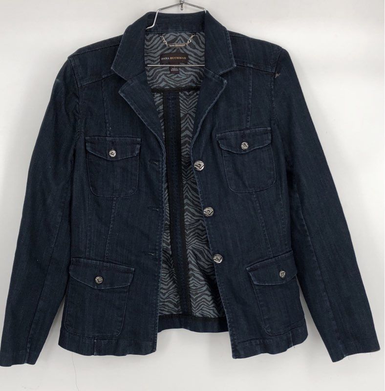 Dana Buchman Women&#39;s Blue Denim Trucker Jacket - Size 8