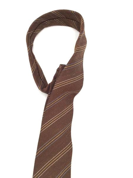 Christian Dior Men&#39;s Brown Pointed Tie With COA