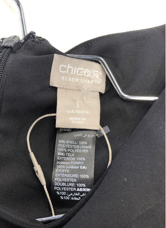 NWT Chico's Women's Black One-Piece Jumpsuit - Size 1