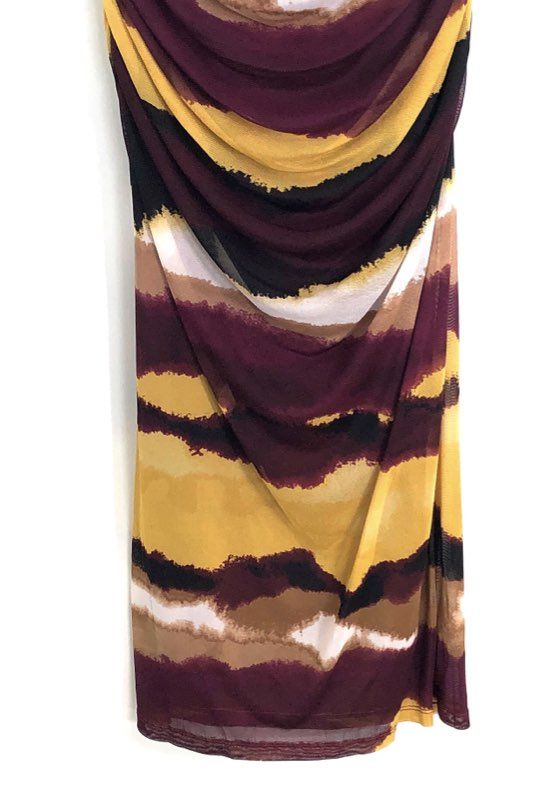 Calvin Klein Women's Abstract Watercolor Ruched Side Sheath Dress NWT Sz M
