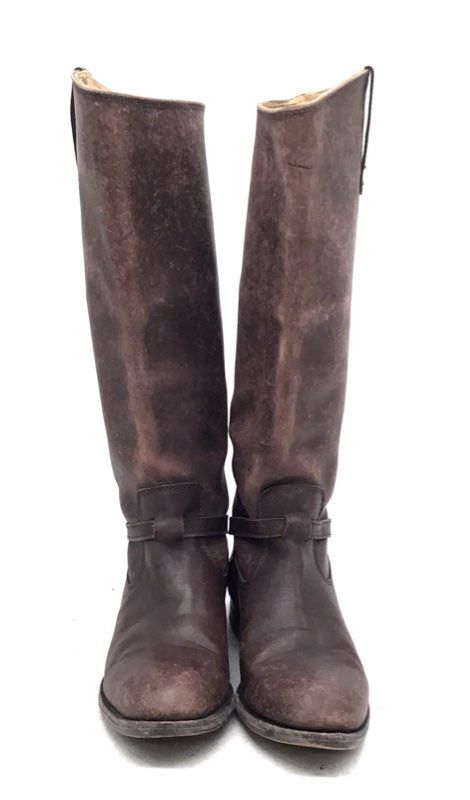 Frye Women's Lindsay Plate Brown Tall Riding Boots - Size 6B