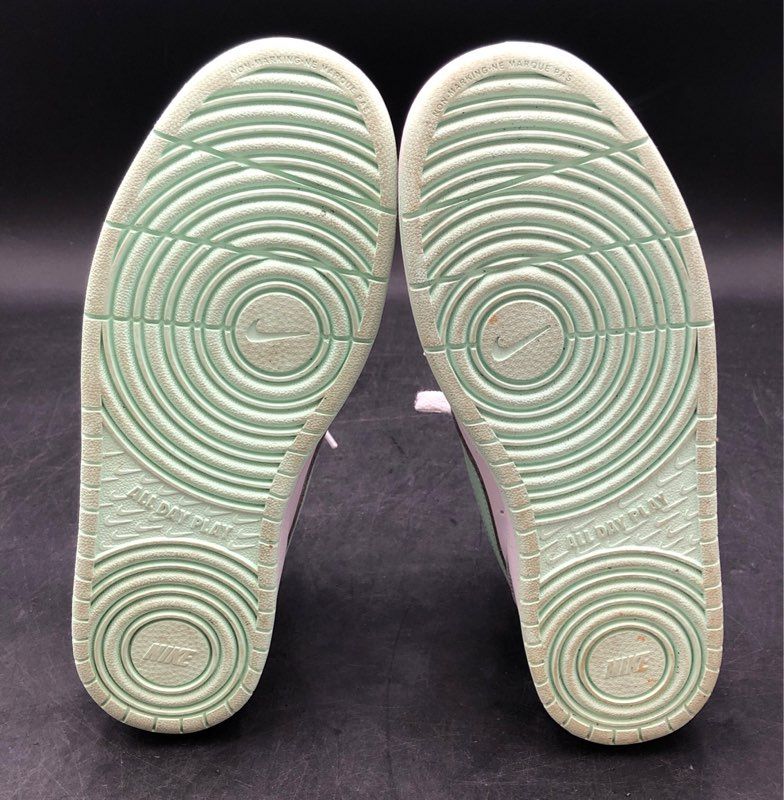 Nike Court Borough Mid 2 White Light Grey Mint Green Sneakers Size 7Y