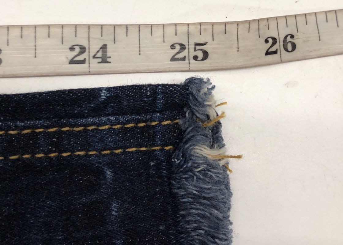 rag & bone Women's 10 Inch Capri Stanwix Blue High Rise Raw Hem Jeans Sz 26