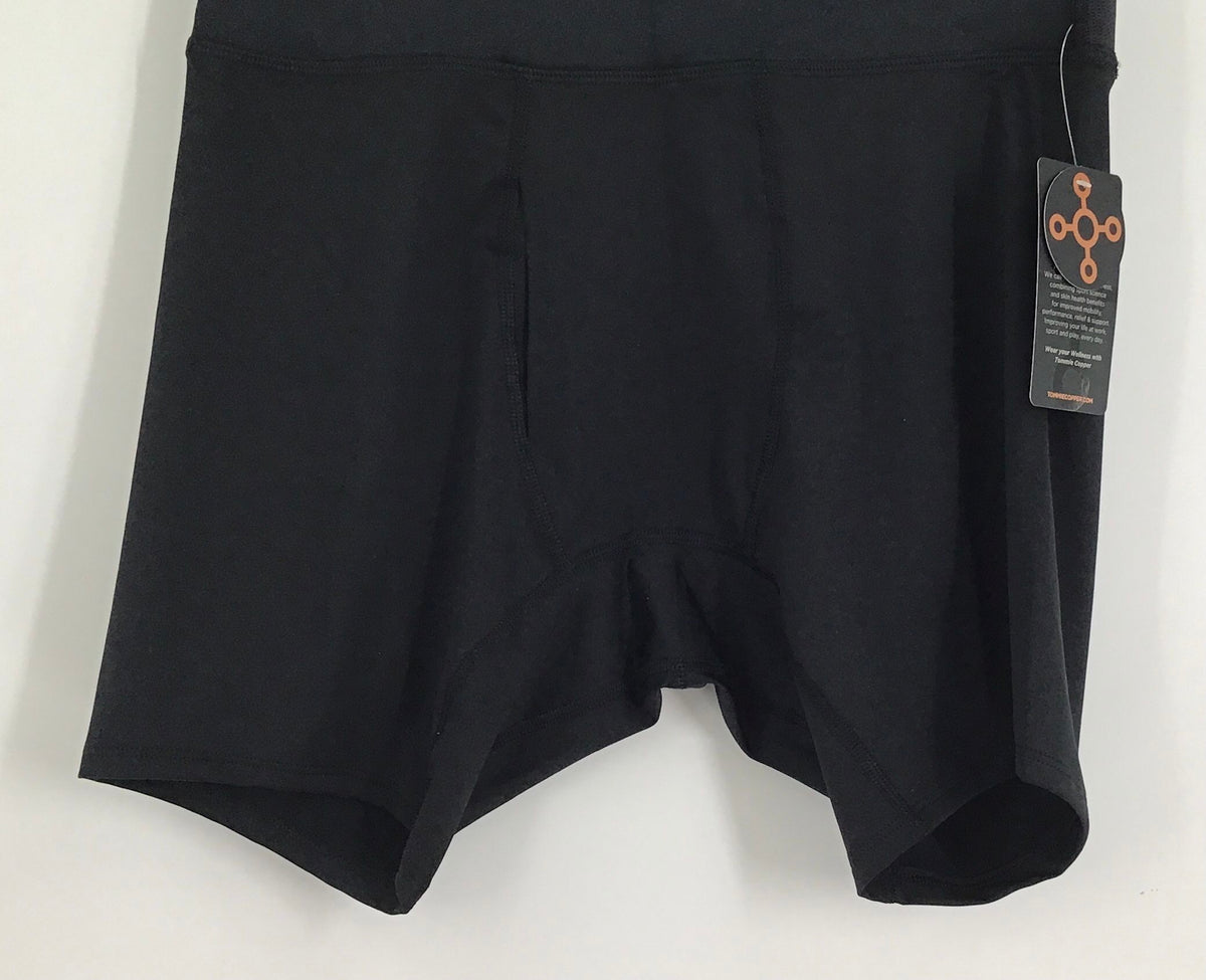 NWT Tommie Copper Men&#39;s Black Stretch Back Support Boxer Briefs - Size XL