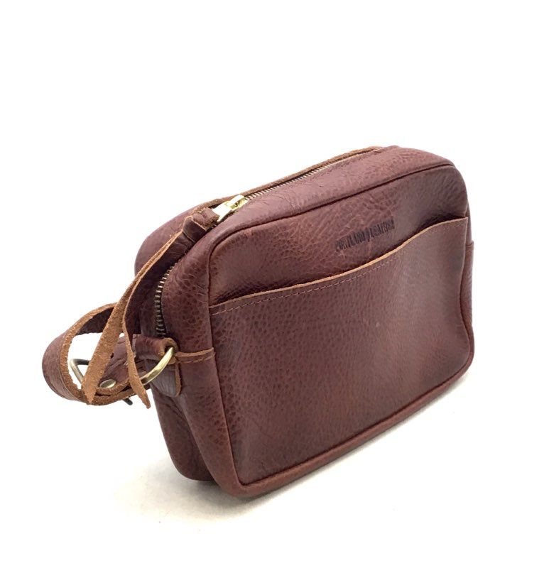 Portland Brown Leather Crossbody Bag