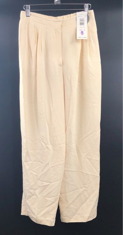 Vintage 90s Liz Claiborne Women's Cream Silk Pleated Tropical Silks Pants NWT 8P