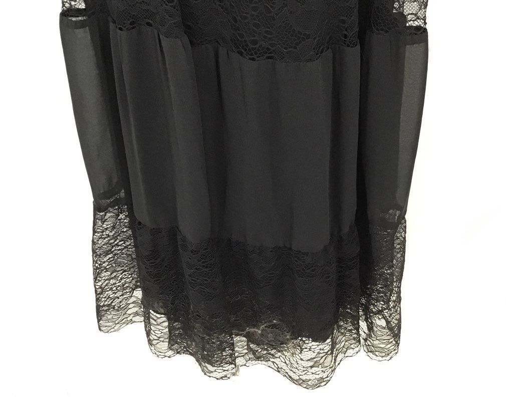 NWT Ali &amp; Jay Women&#39;s Black Lace Panel Maxi Dress - Size S