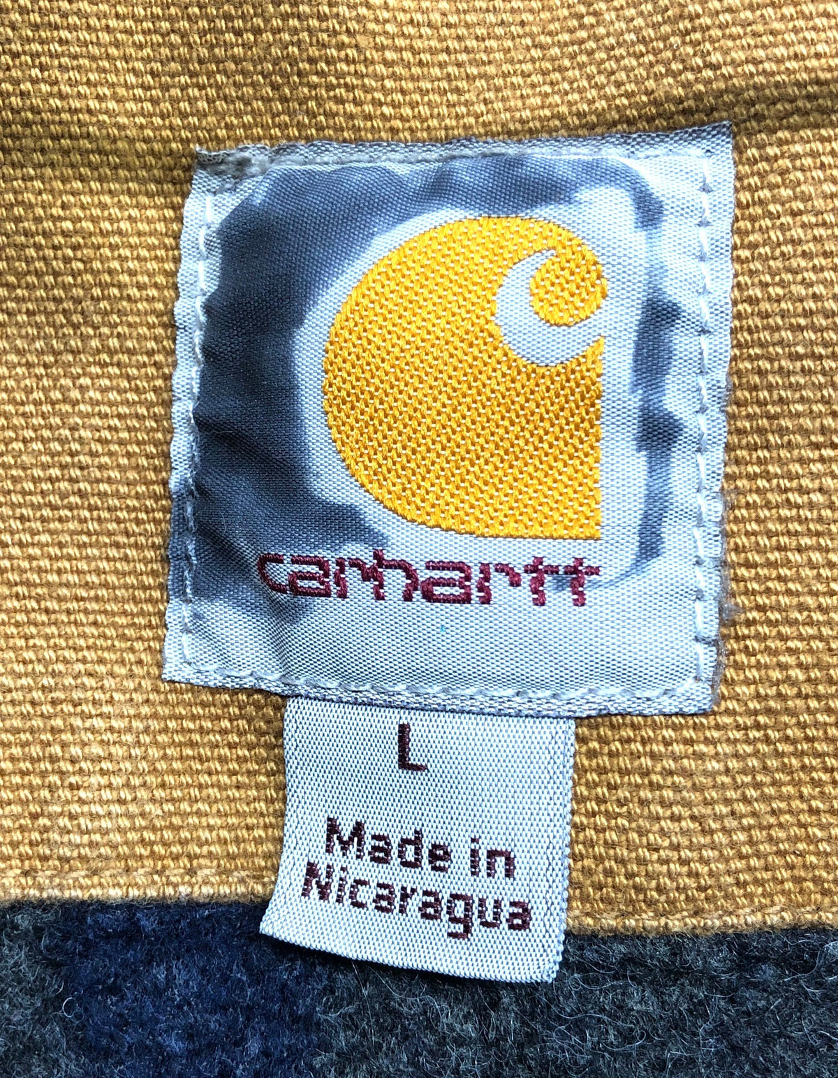 Carhartt 103828 Duck Detroit Jacket Blanket-Lined Brown Sz L Regular