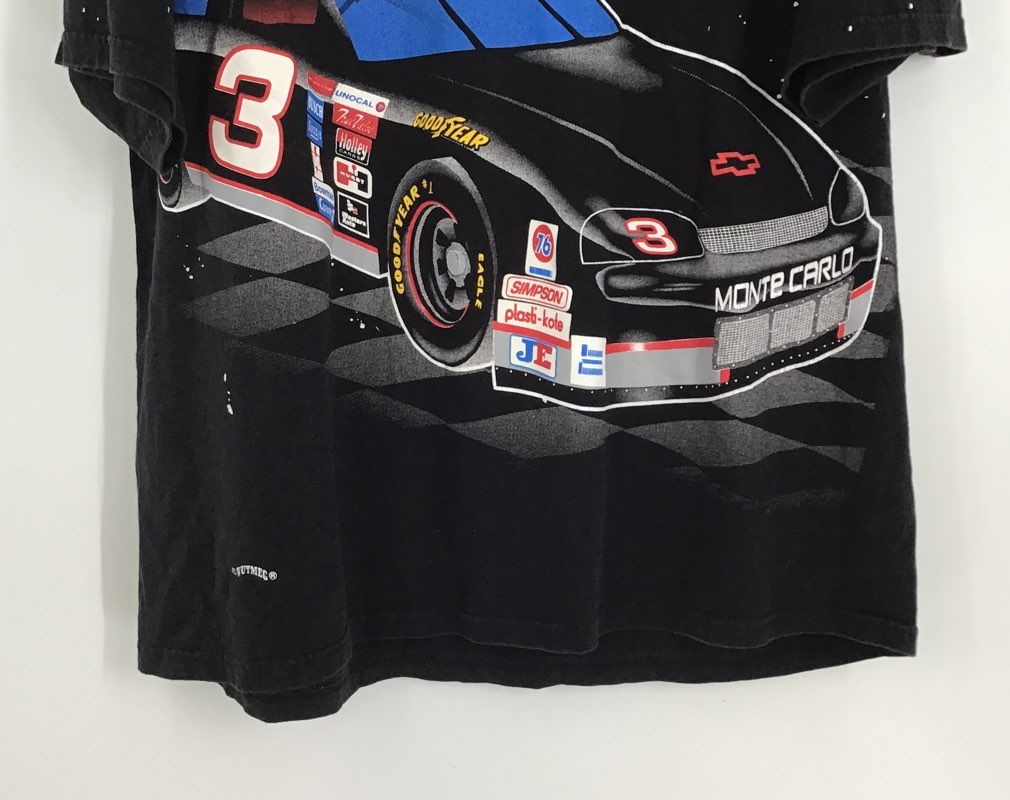 Nutmeg Men&#39;s Black Dale Earnhardt Racing NASCAR Graphic T-Shirt - Size XL