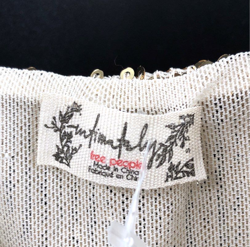Free People Women's Gold Sequin V-Neck Bodysuit Mesh Thong NWT Size S