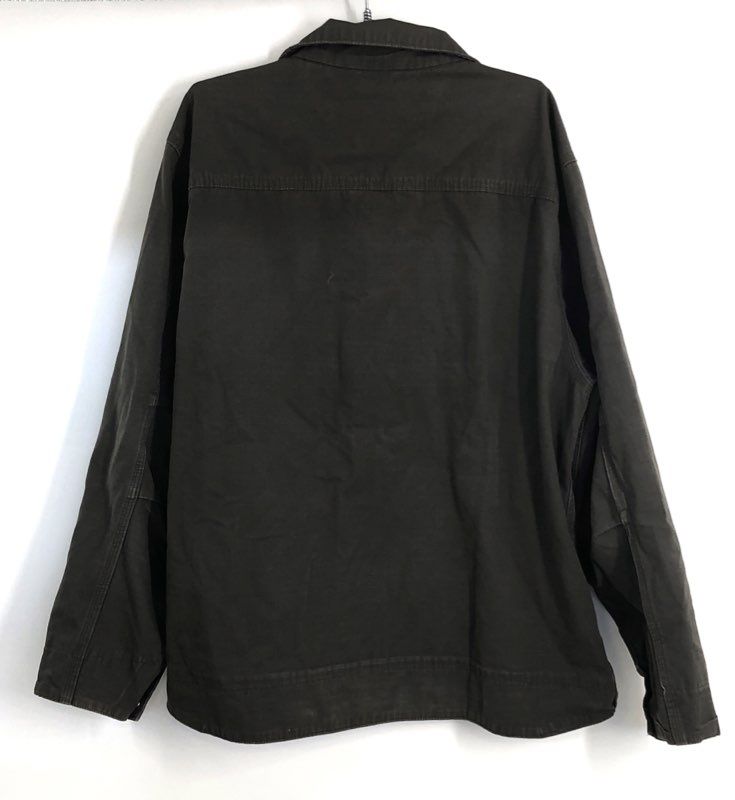 Carhartt Men's 100257 Dark Olive Cotton Ripstop Full Zip Work Jacket Sz XL