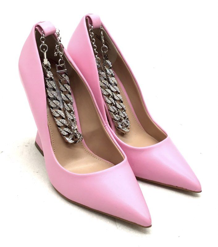 Steve Madden Women's Zippy Pink Leather Pump Heels - Size 7.5M