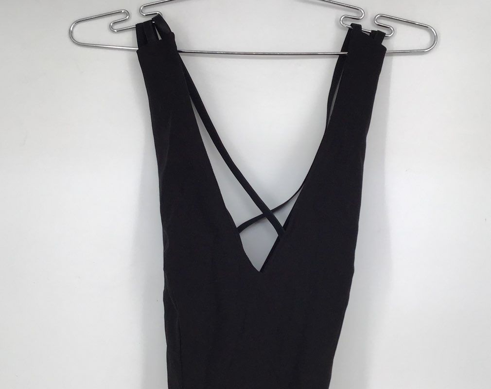 NWT Vesper Women&#39;s Black Sleeveless V-Neck Maxi Dress - Size 10