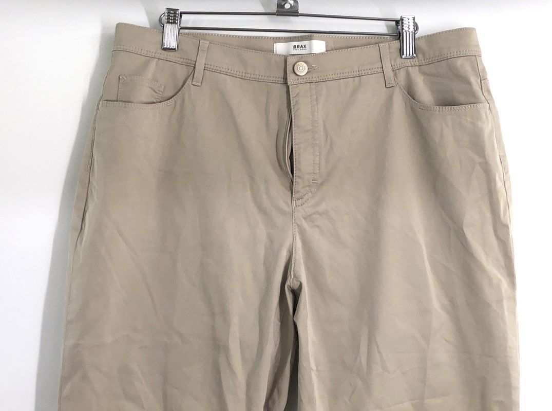 Brax Women's Tan Style Randa S Tapered Chino Pants Sz 12