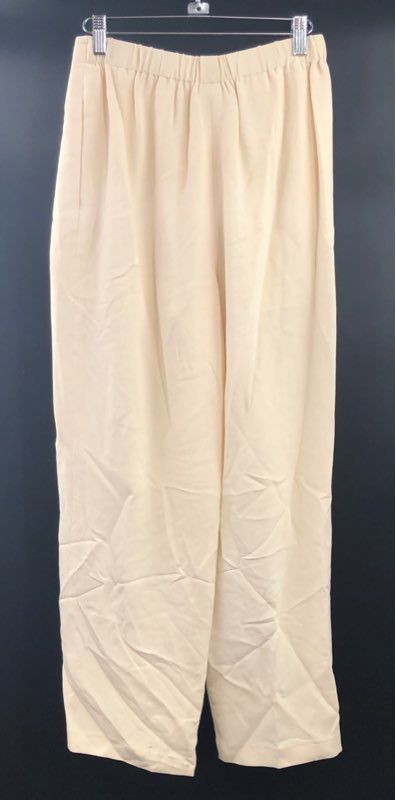 Vintage 90s Liz Claiborne Women's Cream Silk Pleated Tropical Silks Pants NWT 8P