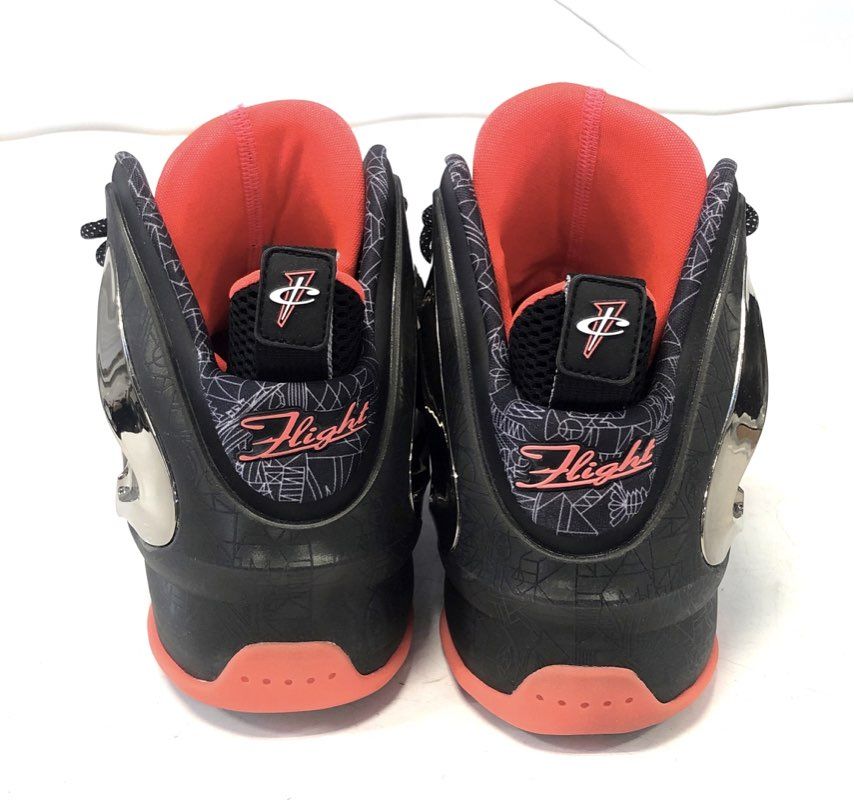 Nike Lil Penny Posite Black Crimson Basketball Shoes Men's Size 9.5