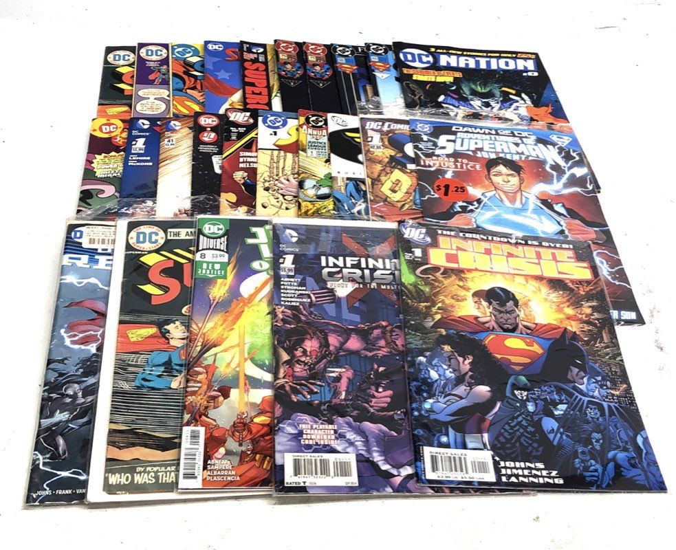 DC Comics Bronze Modern Age Superhero Lot Approximately 25 Comics