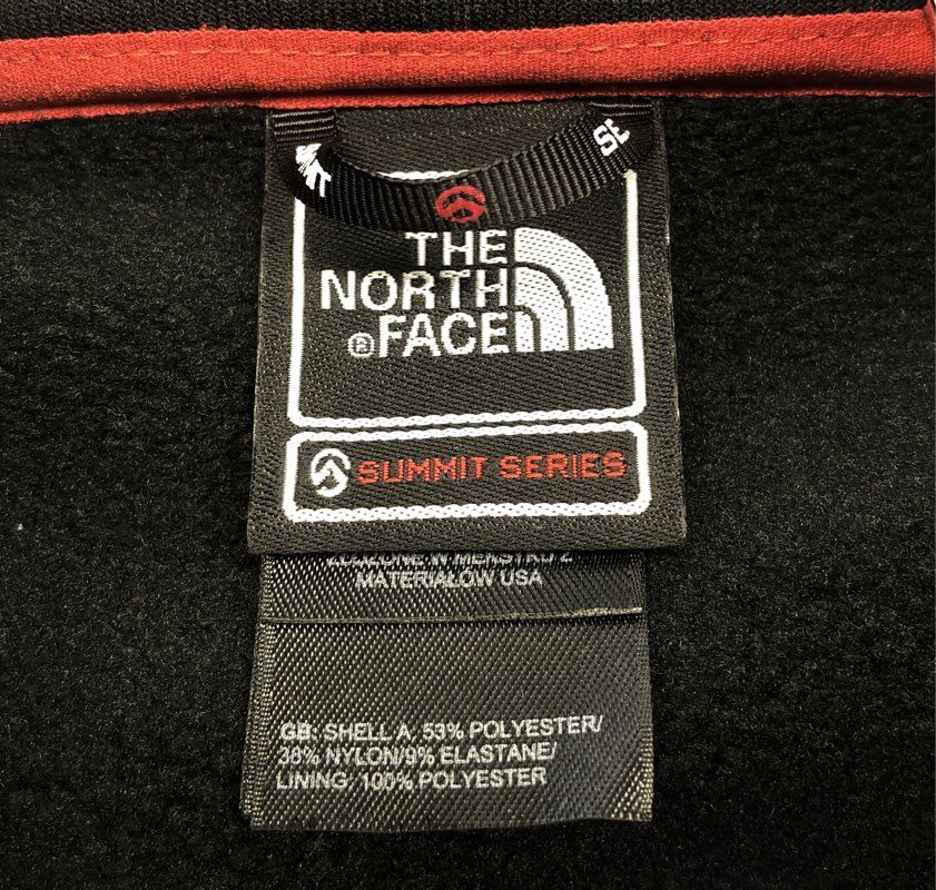 The North Face Men's Black Summit Series Full Zip Fleece Mid Layer Jacket Size M