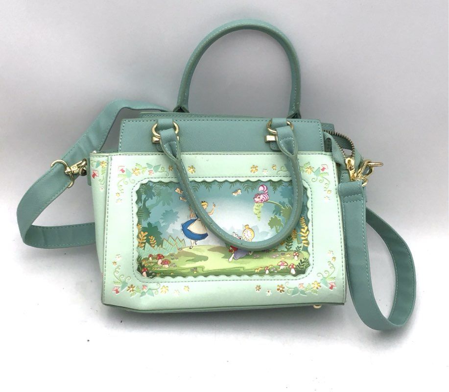 Loungefly Disney Alice in Wonderland Mint Green Satchel Crossbody Bag
