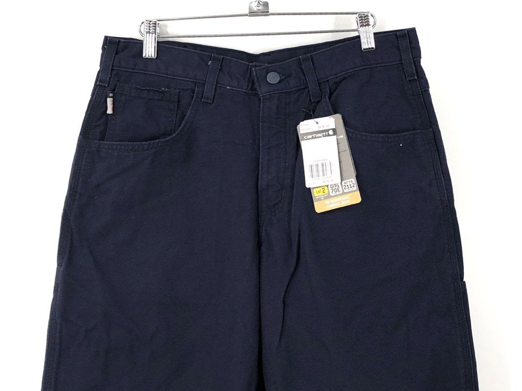 Carhartt FRB159 Men's FR Midweight Canvas Work Pants Navy NWT Size 32x30