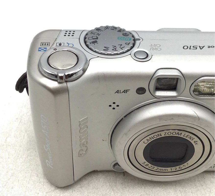 Canon PowerShot A510 Silver 3.2 MP 4x Optical Zoom Compact Digital Camera / Disc