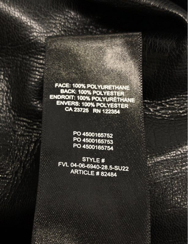 Wilfred Women's Black Faux Leather High Rise Straight Leg Pants Sz 12