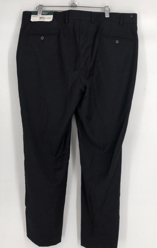 NWT Lauren Ralph Lauren Men&#39;s Black Wool Stretch Dress Pants - Size 36WX30L