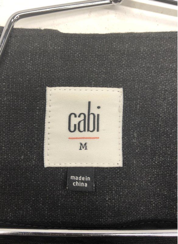 Cabi Women's Black Longline Open Front Vest Waistcoat Sleeveless Sz M