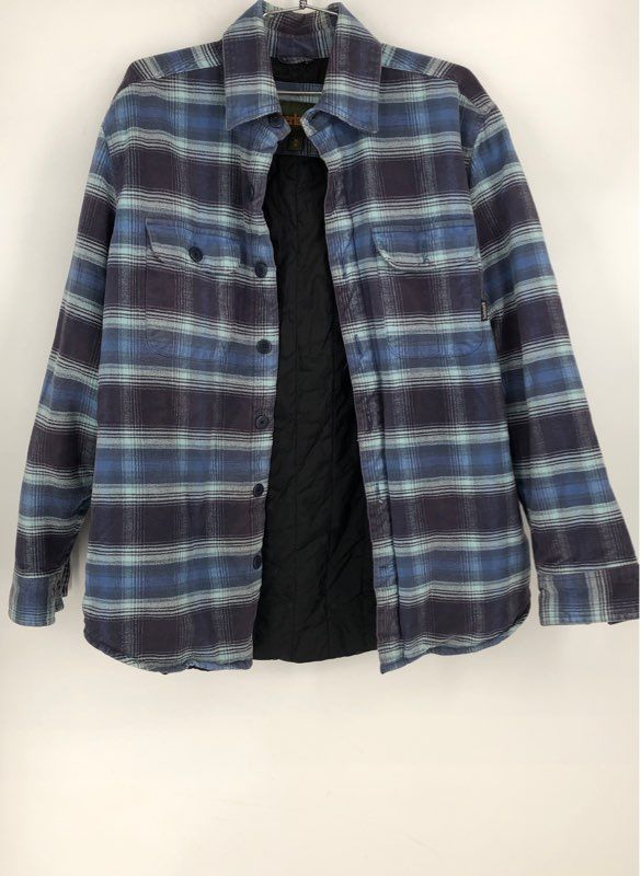 Timberland Men&#39;s Blue Plaid Shirt Jacket - Size M