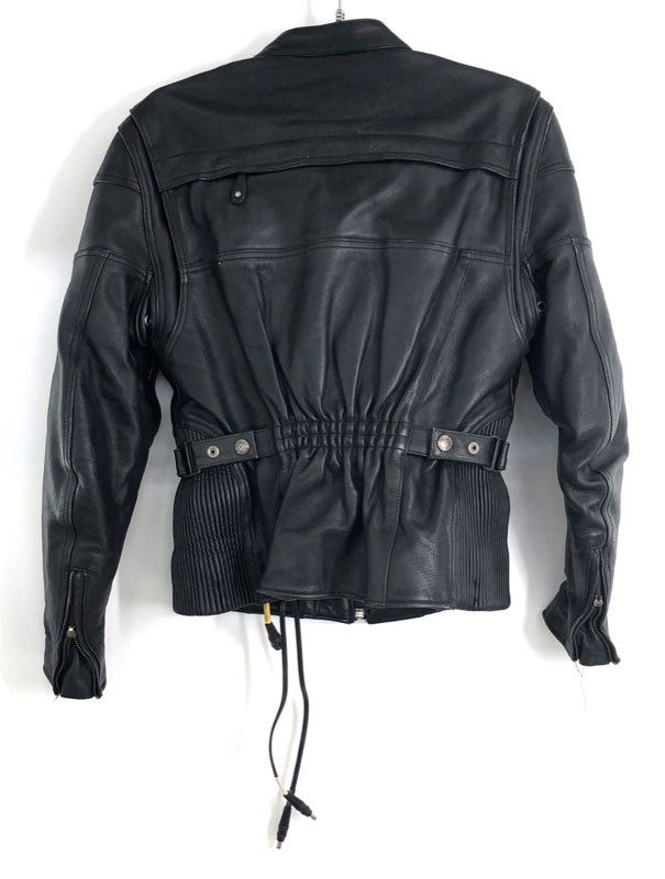 Gerbing's Women's Black Heated Leather Motorcycle Jacket Kevlar Thinsulate Sz M