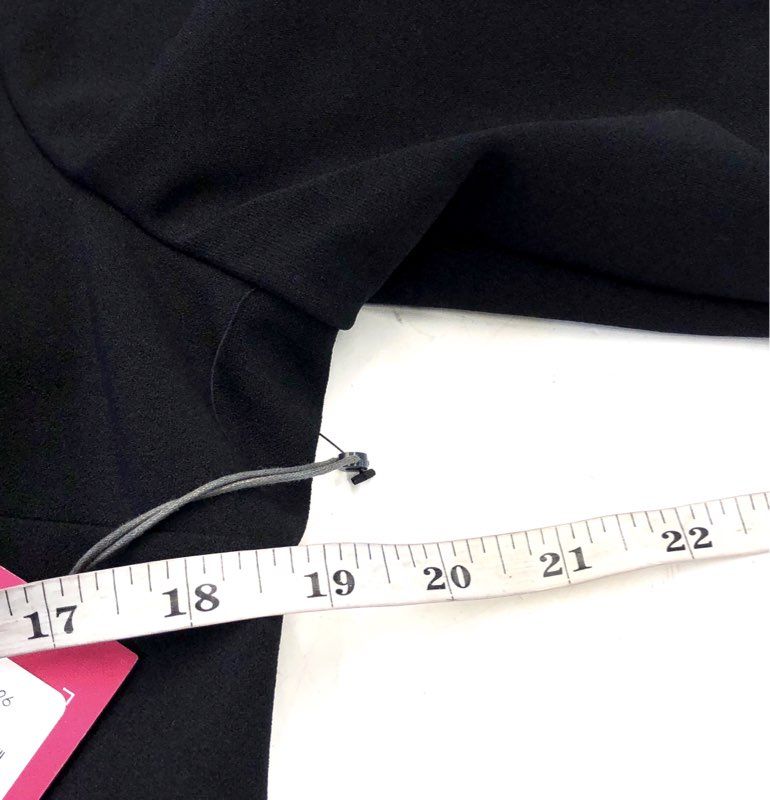 Vince Camuto Women's Sheath Dress Black Beaded Cuff Boat Neck NWT Size 8