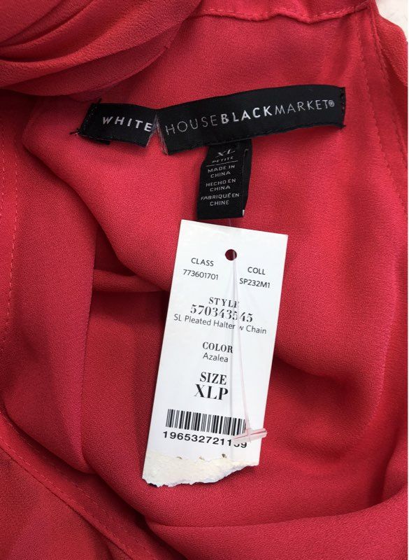 NWT White House Black Market Women's Azalea Pleated Mini Dress - Size XLP