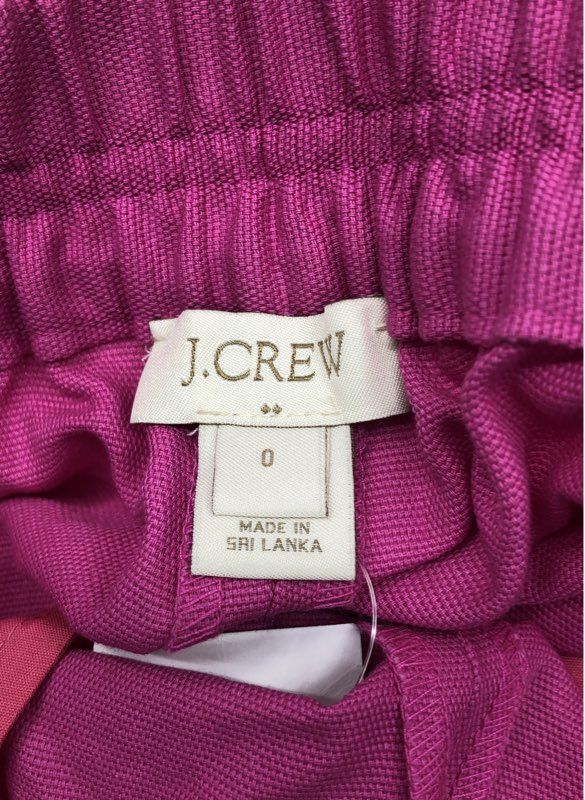 J.Crew Women's Pink Pull-on Textured Cotton Shorts Size 0 NWT