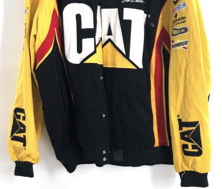 JH Design NASCAR Caterpillar Jacket Jeff Burton RCR #31 Black Yellow 3XL