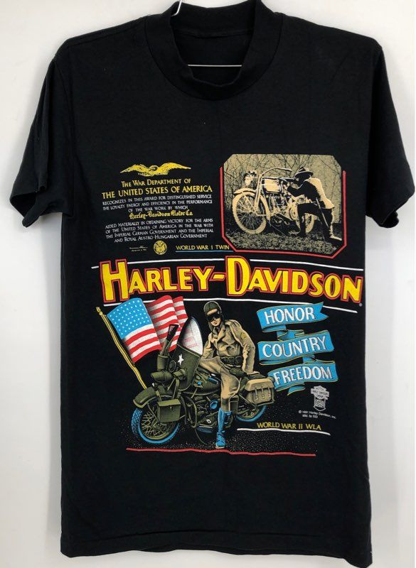 Harley-Davidson Honor Country Freedom T-Shirt - - Men&#39;s Size Measured