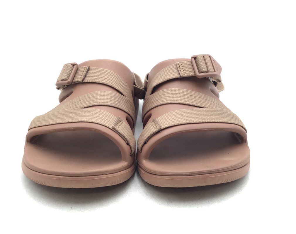 Chaco Women&#39;s Pink Open Toe Adjustable Strap Slip-On Slide Sandals - Size 8