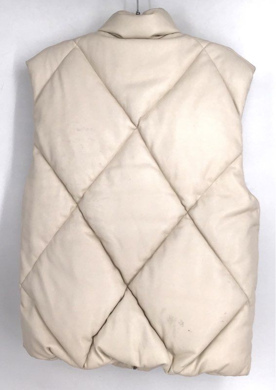 NWT Abercrombie &amp; Fitch Women&#39;s Cream Puffer Vest - Size XS