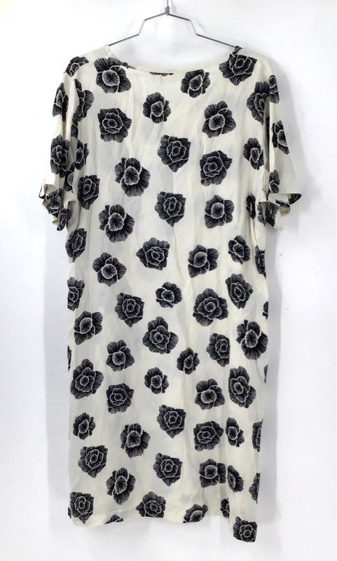 NWT Masai Women's White Black Floral Shift Dress - Size L