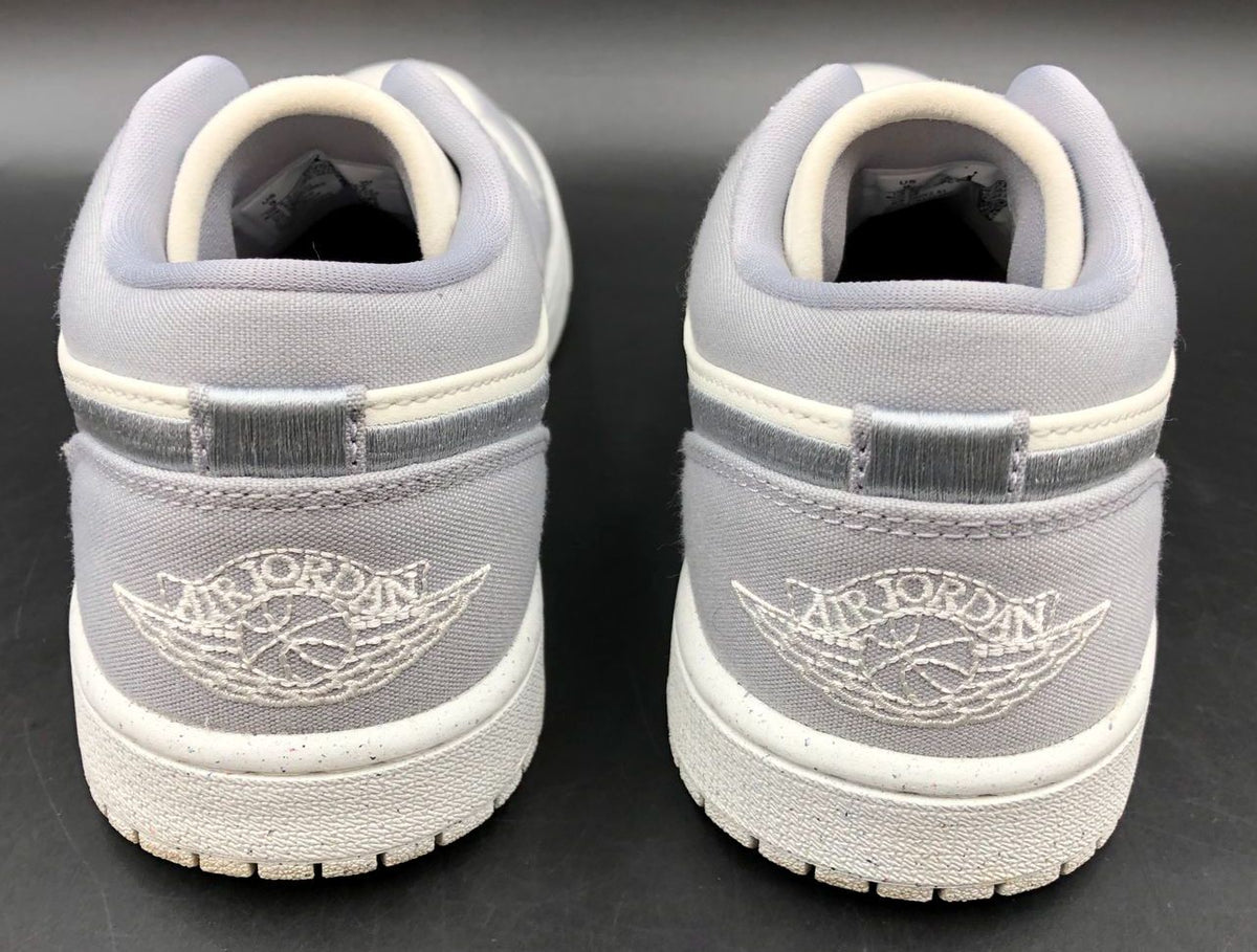 Nike Jordan 1 Low SE Women's 'Light Steel Grey' & White Sneakers - Size 9 (+COA)