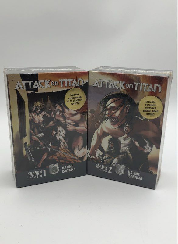 Attack on Titan Manga Box Set Lot Season 1 Pt 2 & Season 2 Vol 5-12 New Sealed
