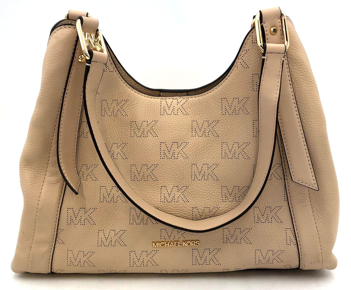 Michael Kors 'Arlo' Blush Pink Leather Shoulder Bag w/ Gold-Tone Accents (+COA)