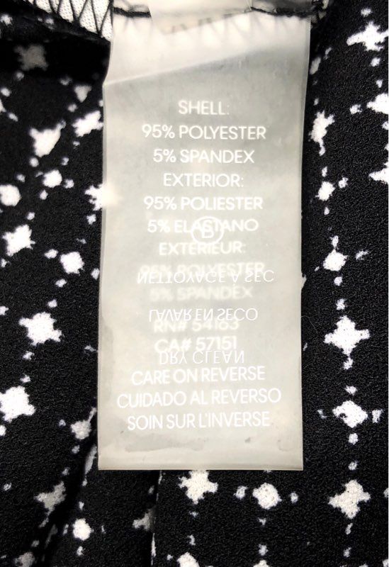 Calvin Klein Women's Black White Geometric Wide Leg Sleeveless Jumpsuit Sz 6 NWT