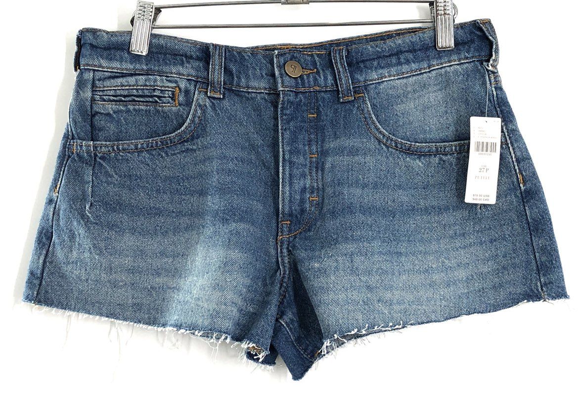 Pilcro Women's Forsythia Wash Denim Cut-Off Shorts Raw Hem NWT Sz 27P