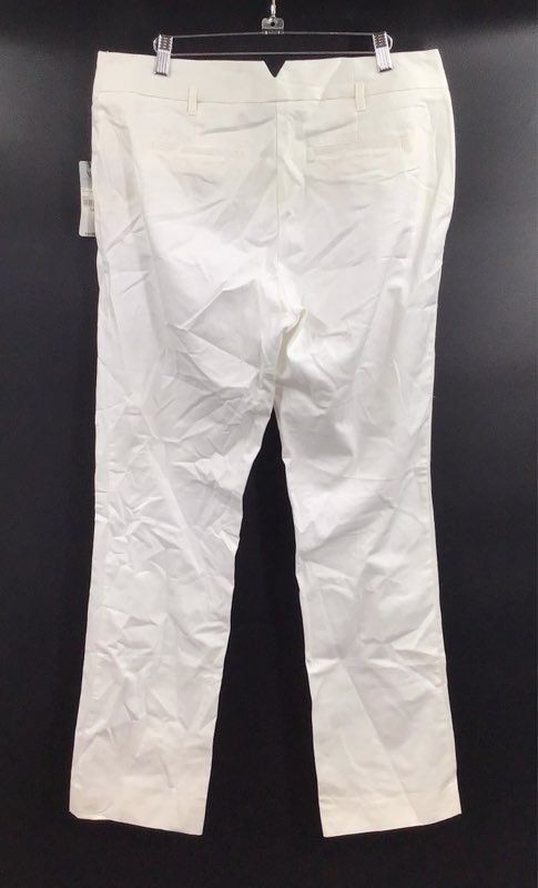 Worthington Women's White Modern Fit Slim Leg Stretch Cotton Pants Sz 14 NWT