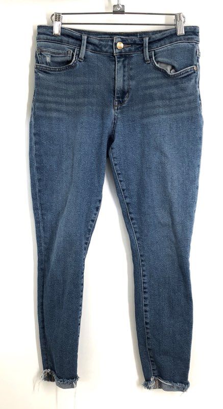 Sam Edelman Women's Blue The Kitten Mid Rise Skinny Crop Jeans Sz 28