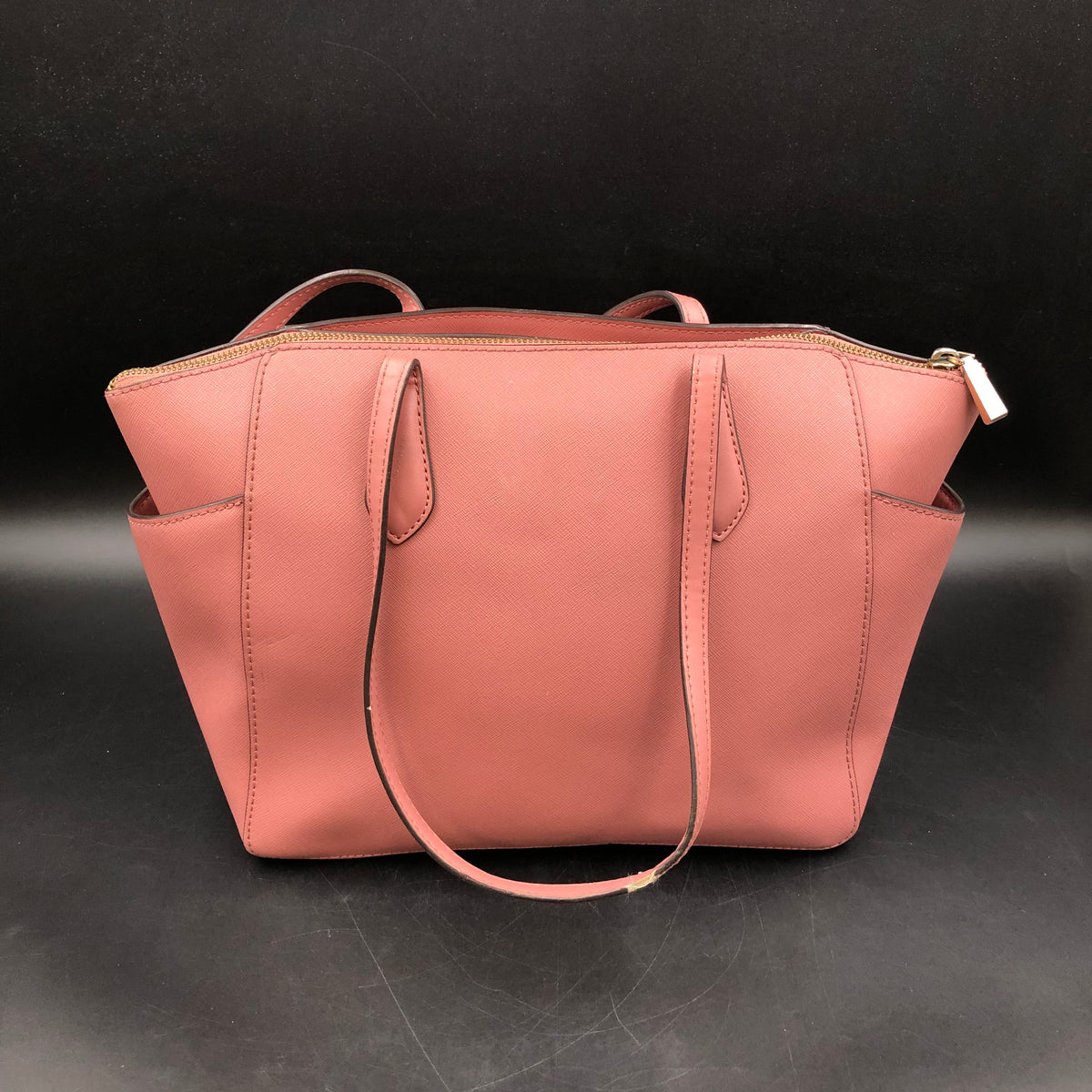 Michael Kors Rose Pink Jet Set Laila Satchel Bag Gold Hardware COA