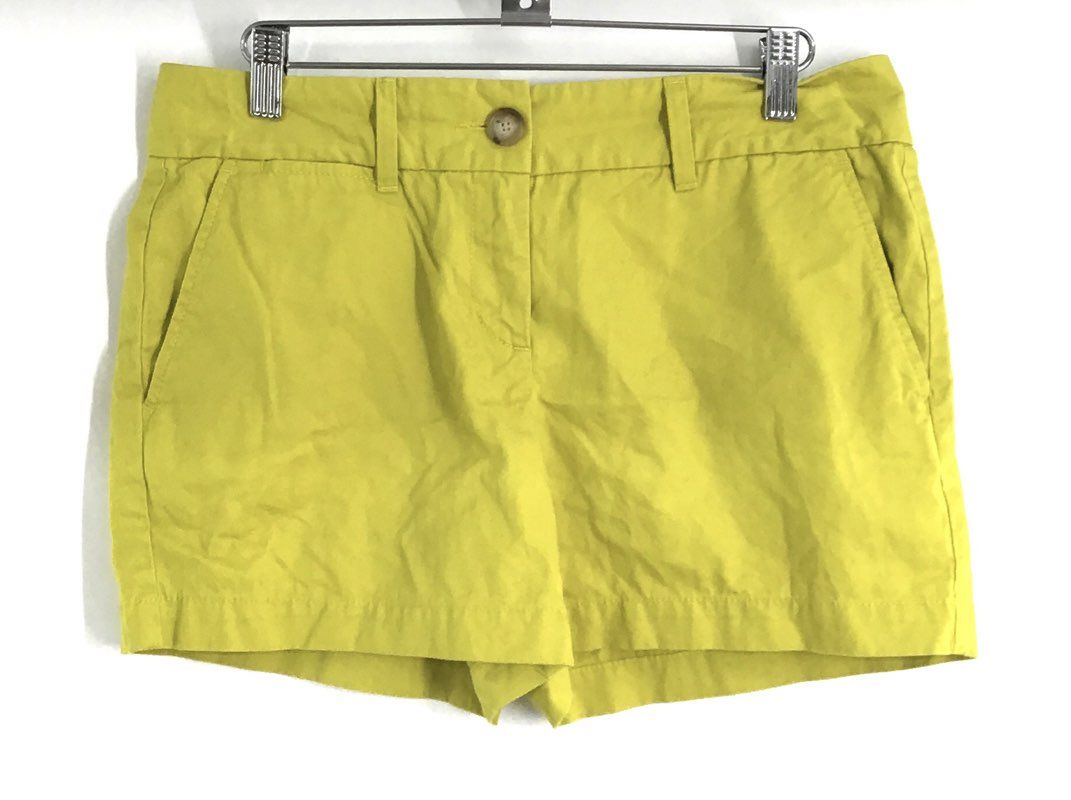 Ann Taylor LOFT Women's Lime Green Citron 100% Cotton Chino Twill Shorts Sz 2